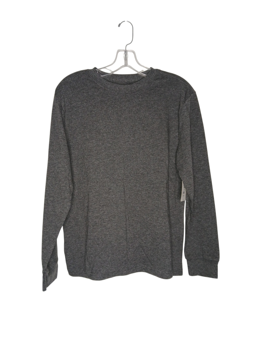 Faded Glory Men's Long-Sleeve Crewneck - Heather Charcoal